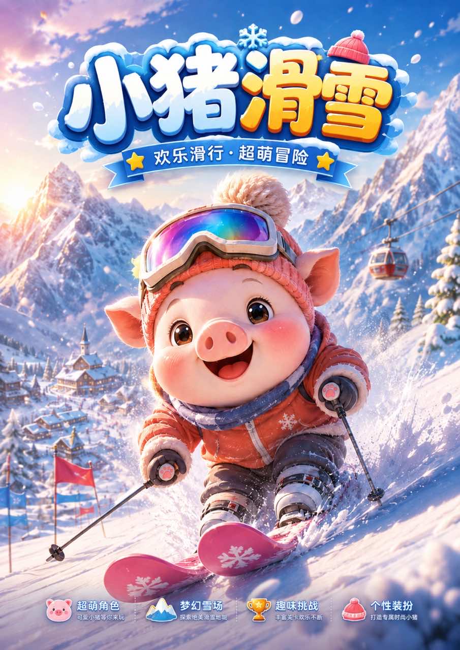 小猪滑雪